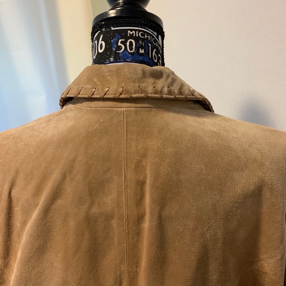 Leather Jacket with Leather Details and Accents - Picture 9 of 16